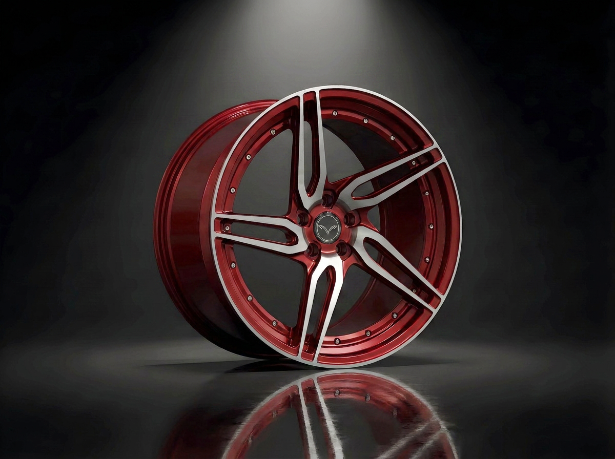 MONERO 10NE - XVII forged wheel — Candy Red / Machined Face finish