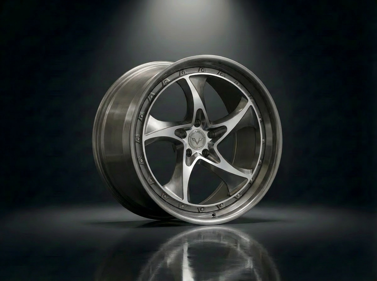 MONERO 10NE - XII forged wheel — Brushed Titanium / Mirror Lip finish