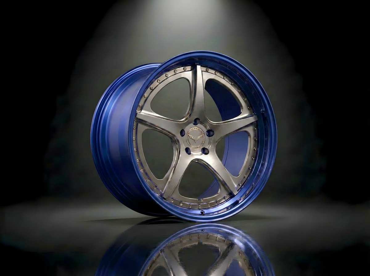 MONERO 10NE - V forged wheel — Electric Blue / Brushed Face finish