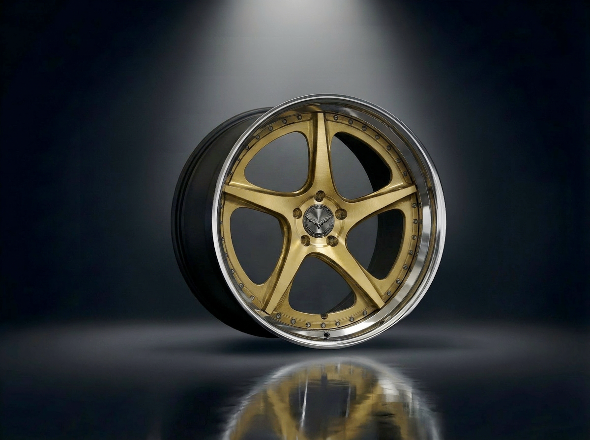 MONERO 10NE - V forged wheel — Champagne Gold / Polished Lip finish