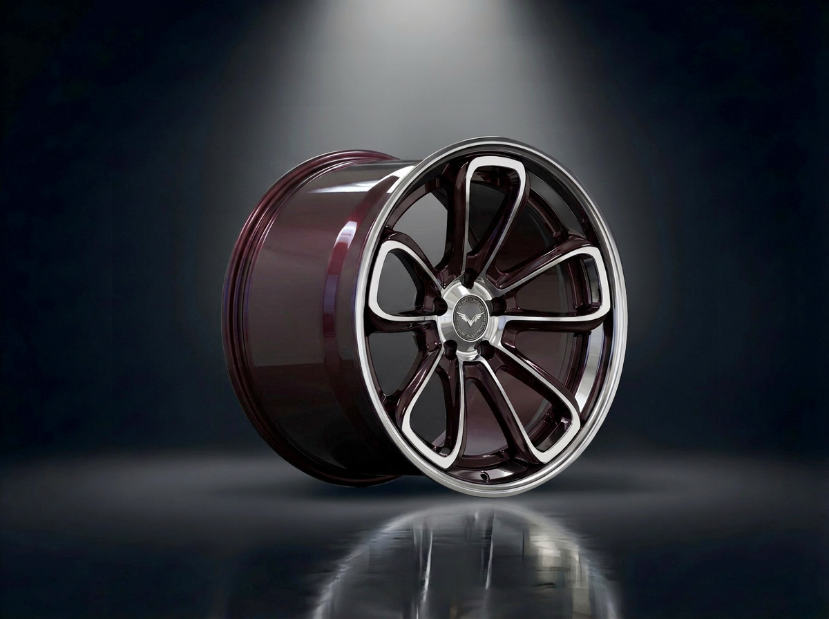 MONERO 2TW0 - I forged wheel — Burgundy / Machined Face finish