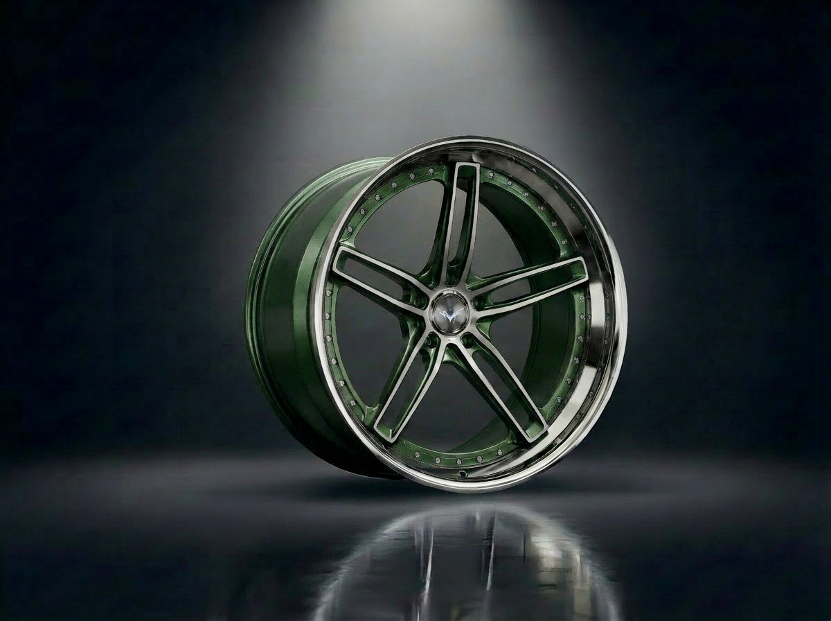 MONERO 10NE - VII forged wheel — British Racing Green / Mirror Lip finish