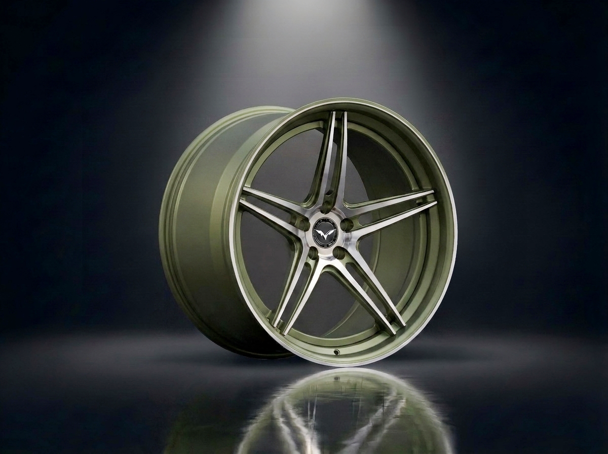 MONERO 10NE - XV forged wheel — Olive Green / Machined Face finish