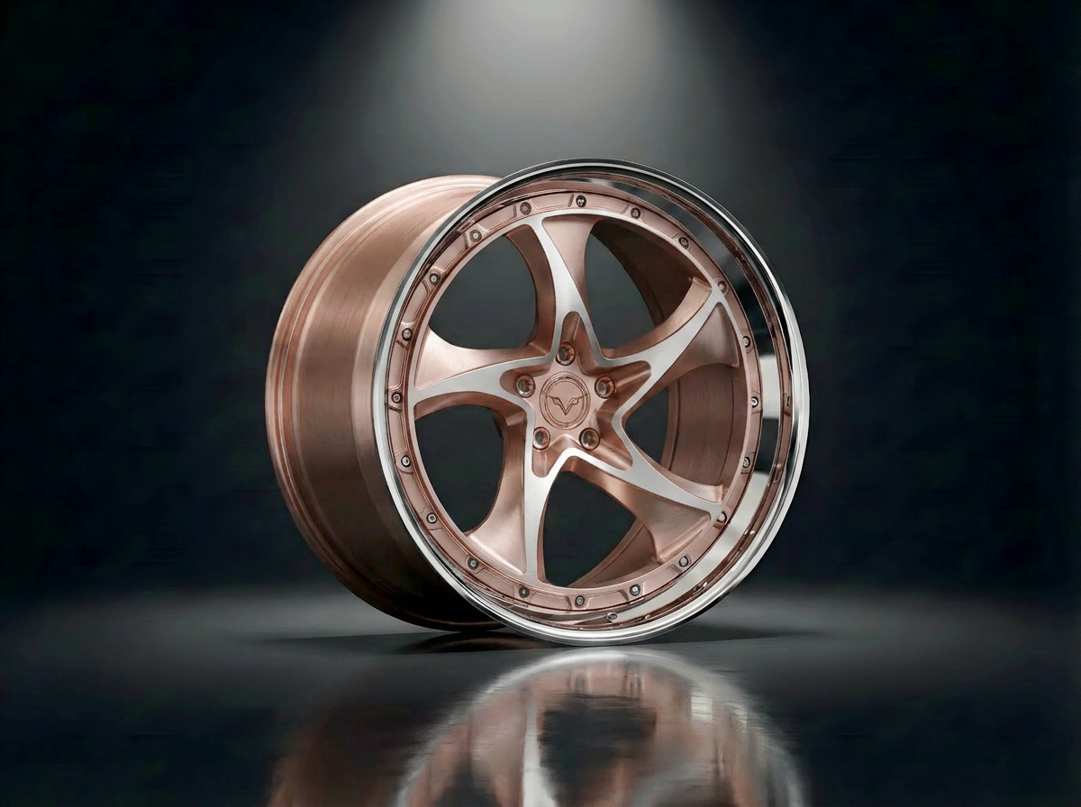 MONERO 10NE - XII forged wheel — Rose Bronze / Chrome Lip finish
