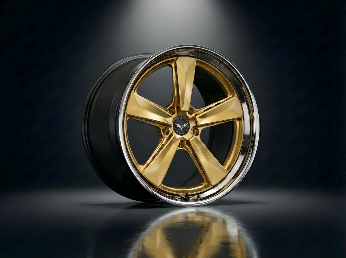 MONERO 10NE - IV forged wheel — Satin Gold / Mirror Lip finish