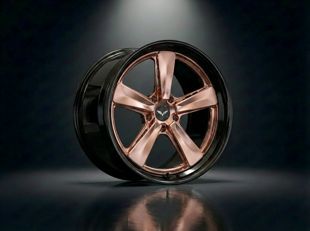 MONERO 10NE - IV forged wheel — Rose Gold / Gloss Black finish