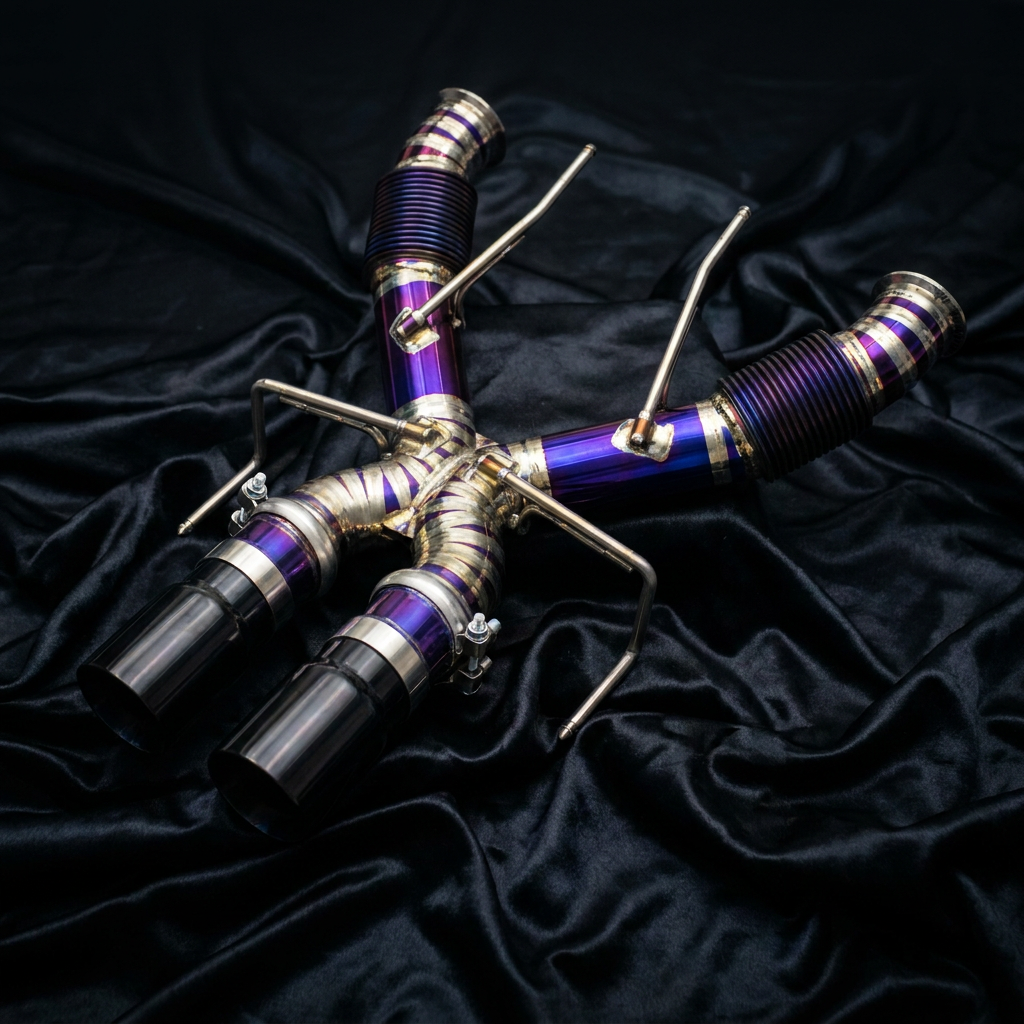 McLaren 750S exhaust — Titanium Purple