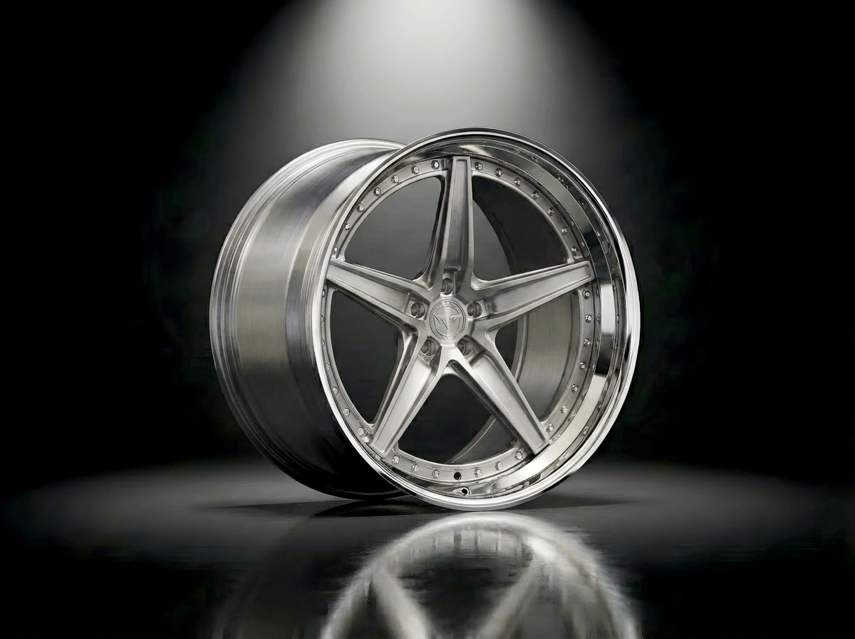 MONERO 10NE - XVI forged wheel — Brushed Silver / Polished Lip finish