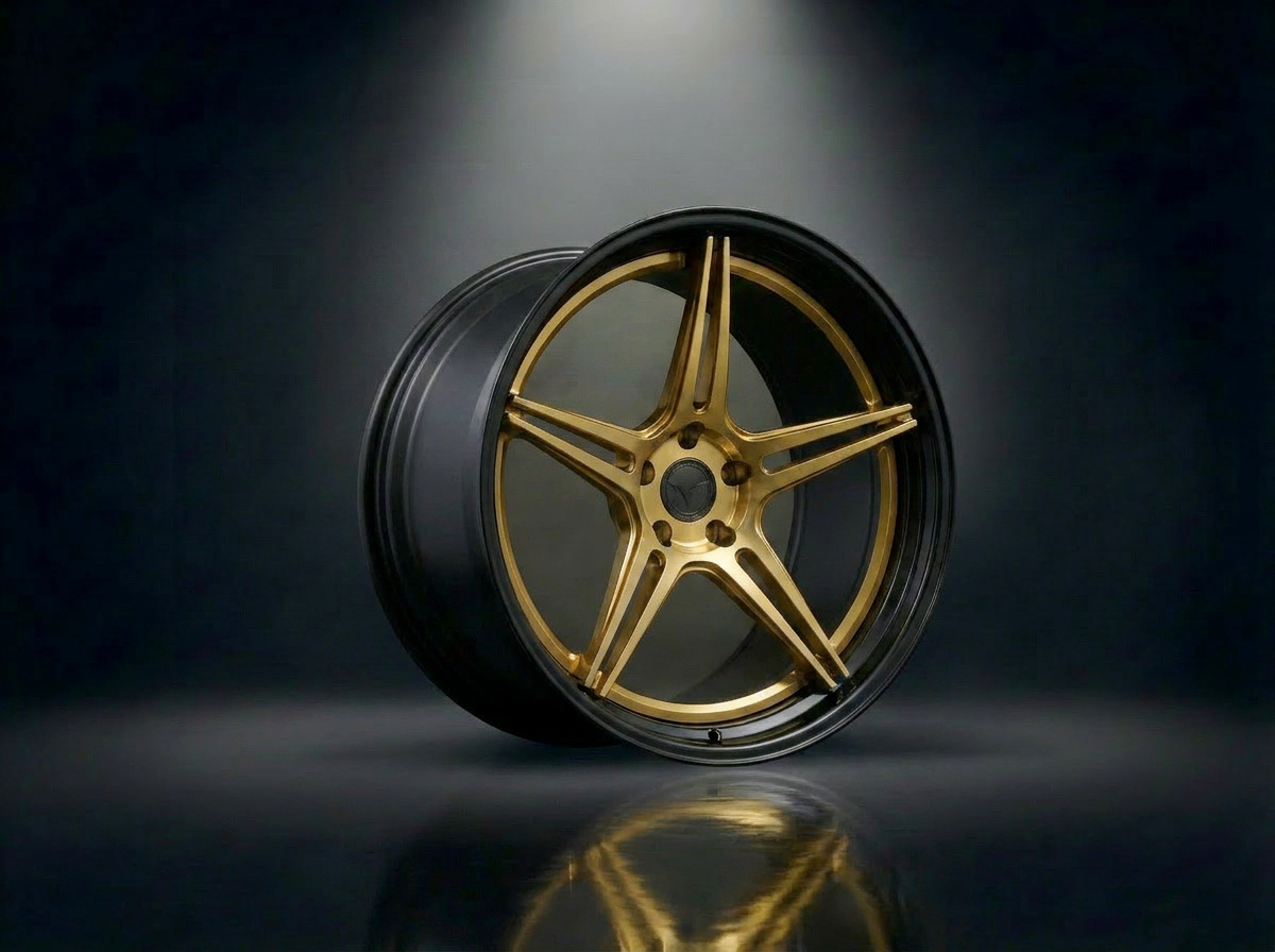 MONERO 10NE - IX forged wheel — Brushed Gold / Satin Black Lip finish