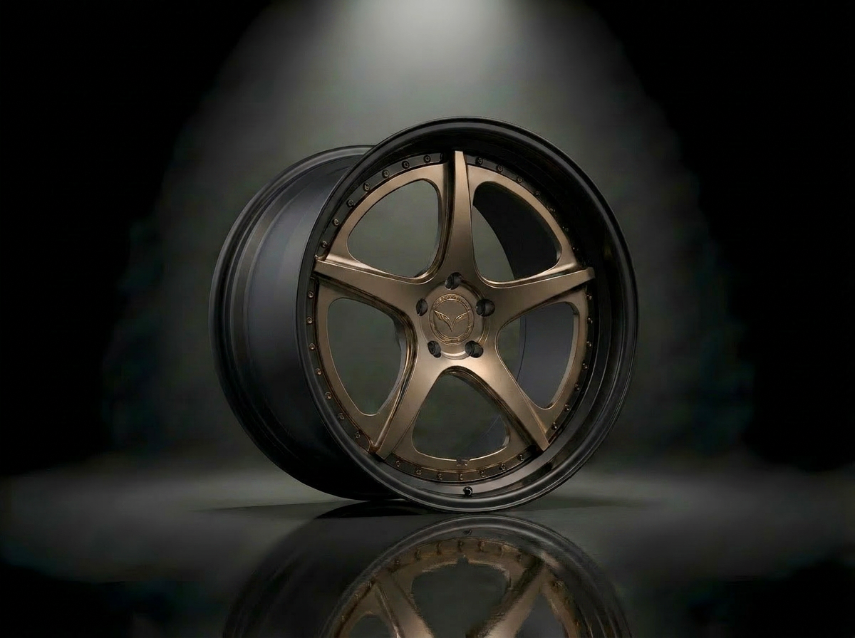 MONERO 10NE - V forged wheel — Bronze Satin / Black Lip finish