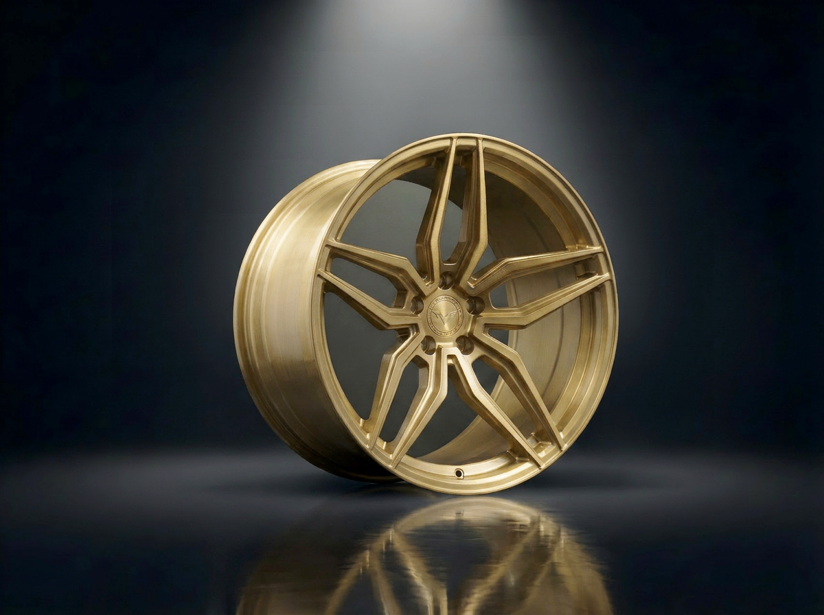 MONERO 10NE - XI forged wheel — Brushed Gold / Mirror Lip finish