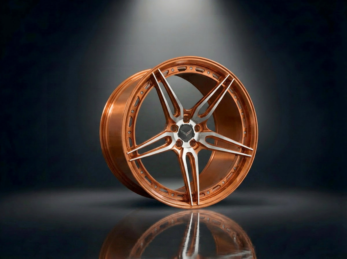 MONERO 10NE - XIII forged wheel — Burnt Copper / Bright Cut finish