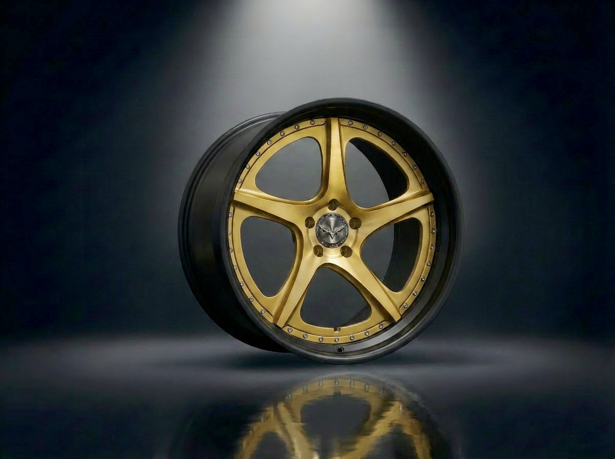 MONERO 10NE - V forged wheel — Satin Gold / Black Barrel finish