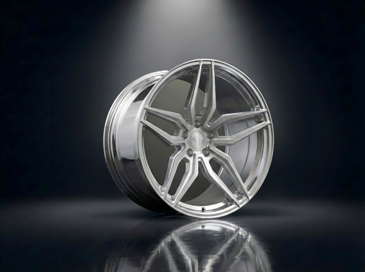 MONERO 10NE - XI forged wheel — Bright Brushed Silver / Mirror Lip finish