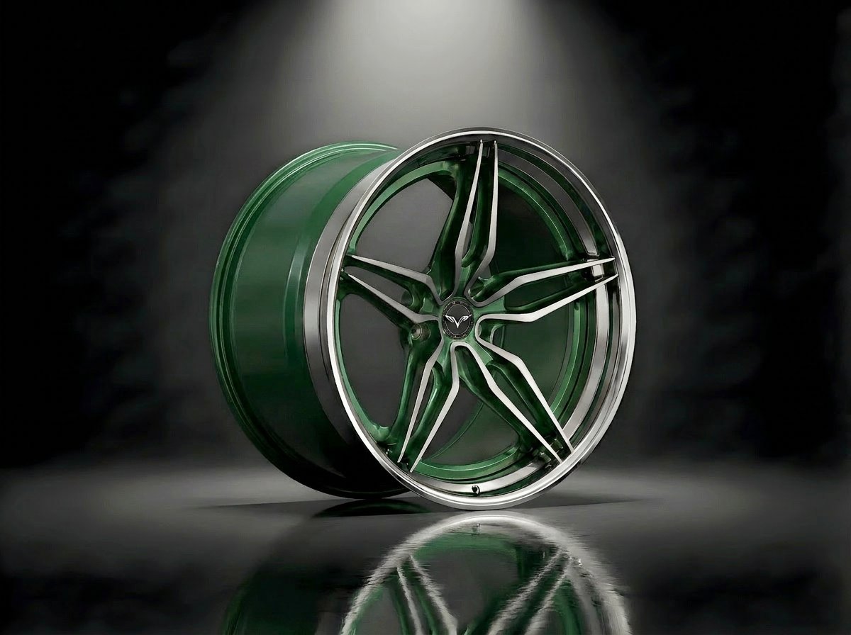 MONERO 10NE - VIII forged wheel — British Racing Green / Mirror Lip finish