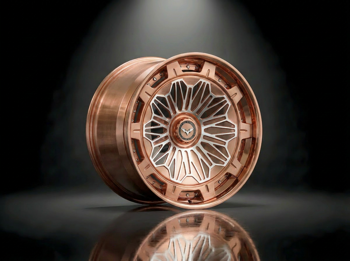 MONERO E1GHT - I forged wheel in Polished Rose Gold / Machined Face finish — bespoke variant 08