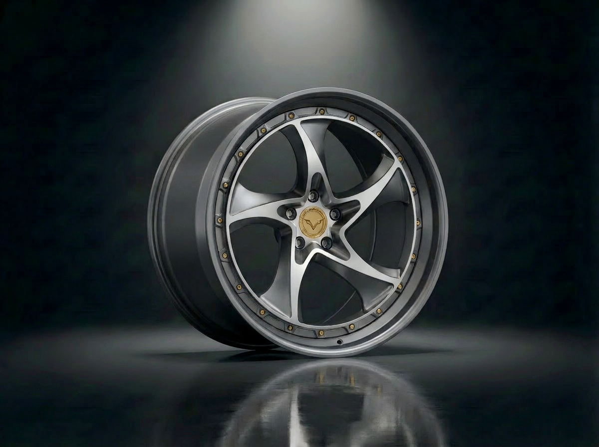 MONERO 10NE - XII forged wheel — Satin Black / Gold Hardware finish