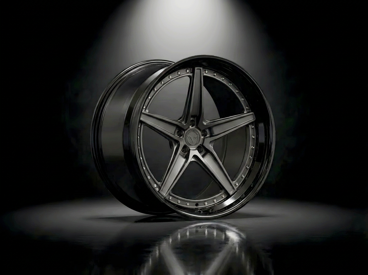 MONERO 10NE - XVI forged wheel — Gunmetal / Gloss Black Lip finish