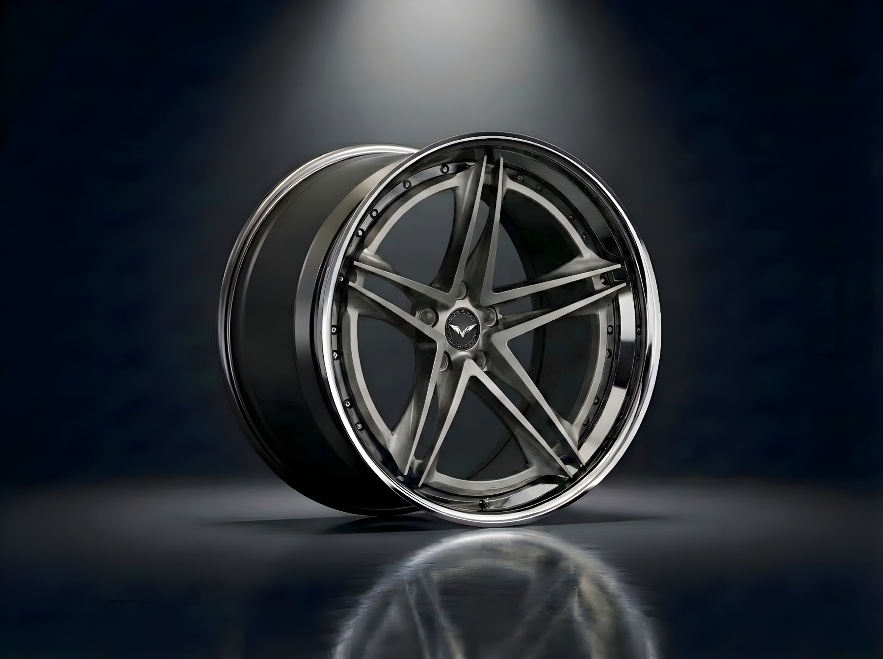 MONERO 10NE - II forged wheel — Polished Lip / Smoke Face finish
