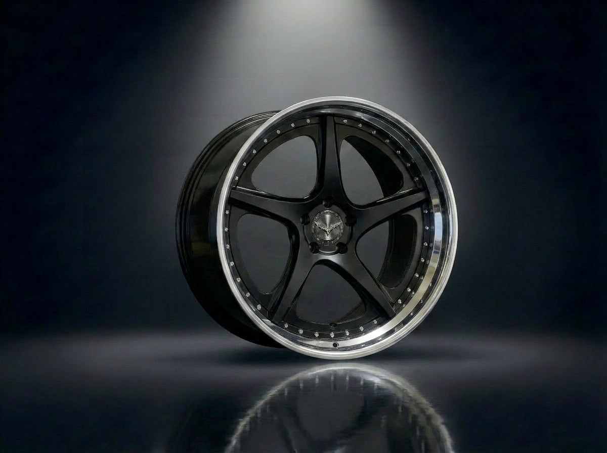 MONERO 10NE - V forged wheel — Stealth Black / Polished Lip finish