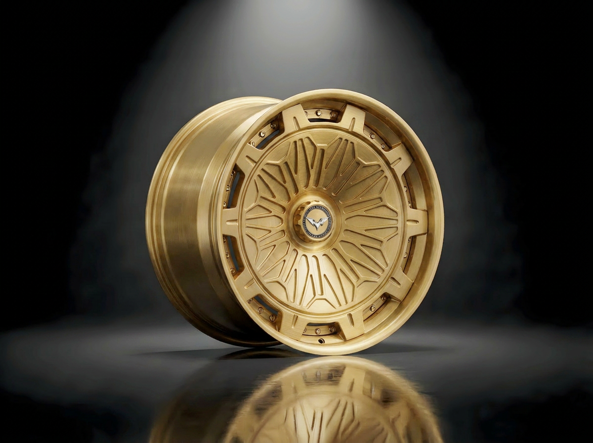 MONERO E1GHT - I forged wheel in Brushed Gold finish — bespoke variant 02