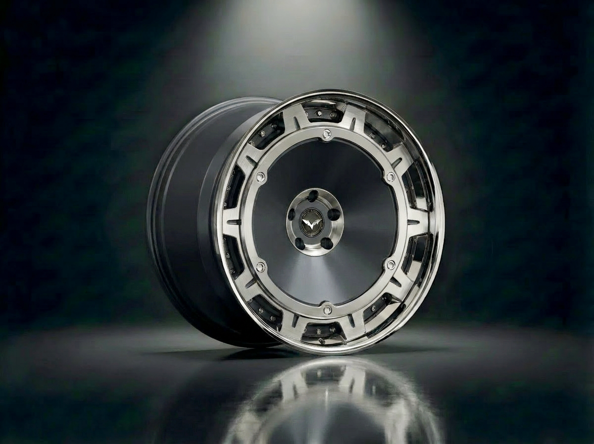 MONERO E1GHT - XVII forged wheel — Brushed Silver / Mirror Lip finish