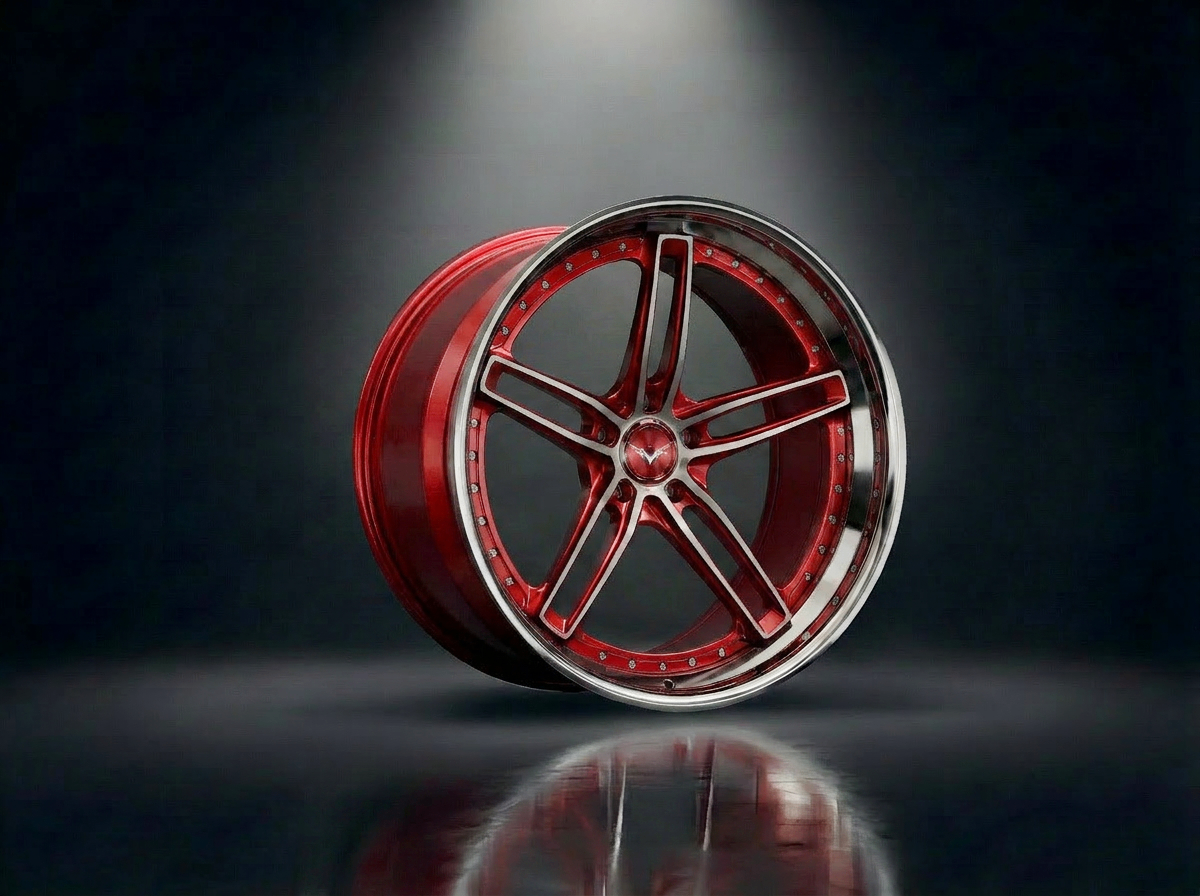 MONERO 10NE - VII forged wheel — Ruby Red / Mirror Lip finish