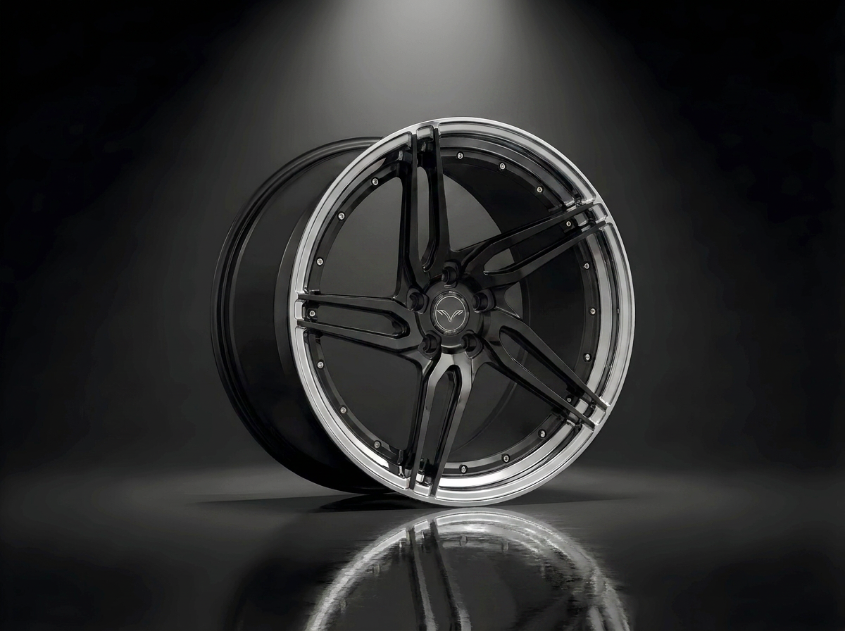 MONERO 10NE - XVII forged wheel — Gloss Black / Chrome Lip finish