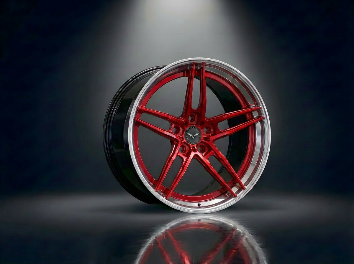 MONERO 10NE - I forged wheel — Candy Red / Polished Lip finish