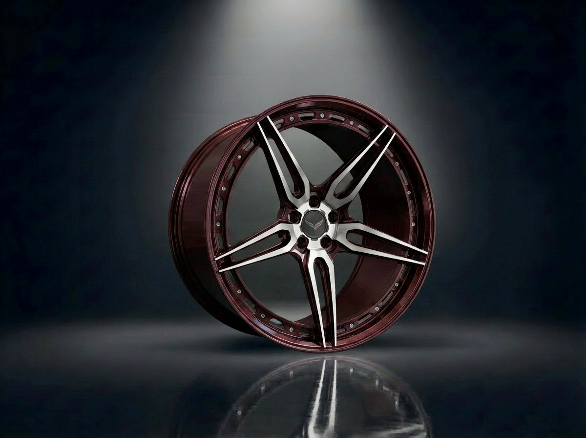 MONERO 10NE - XIII forged wheel — Burgundy / Bright Cut finish