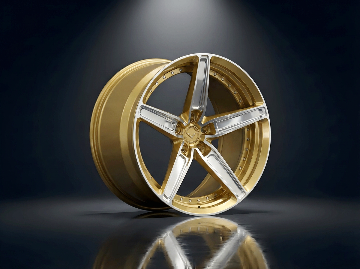 MONERO 10NE - XVIII forged wheel — Polished Gold / Machined finish