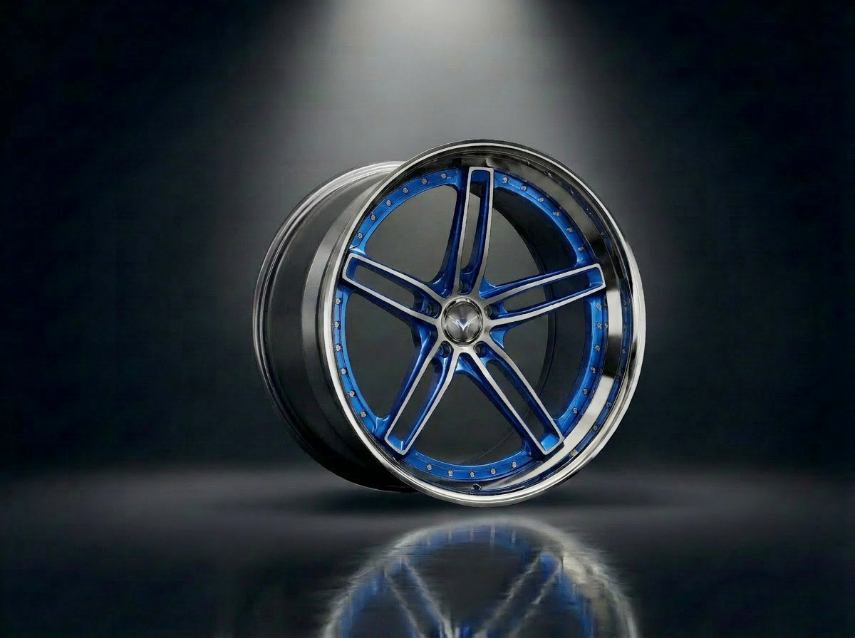 MONERO 10NE - VII forged wheel — Electric Blue / Mirror Lip finish