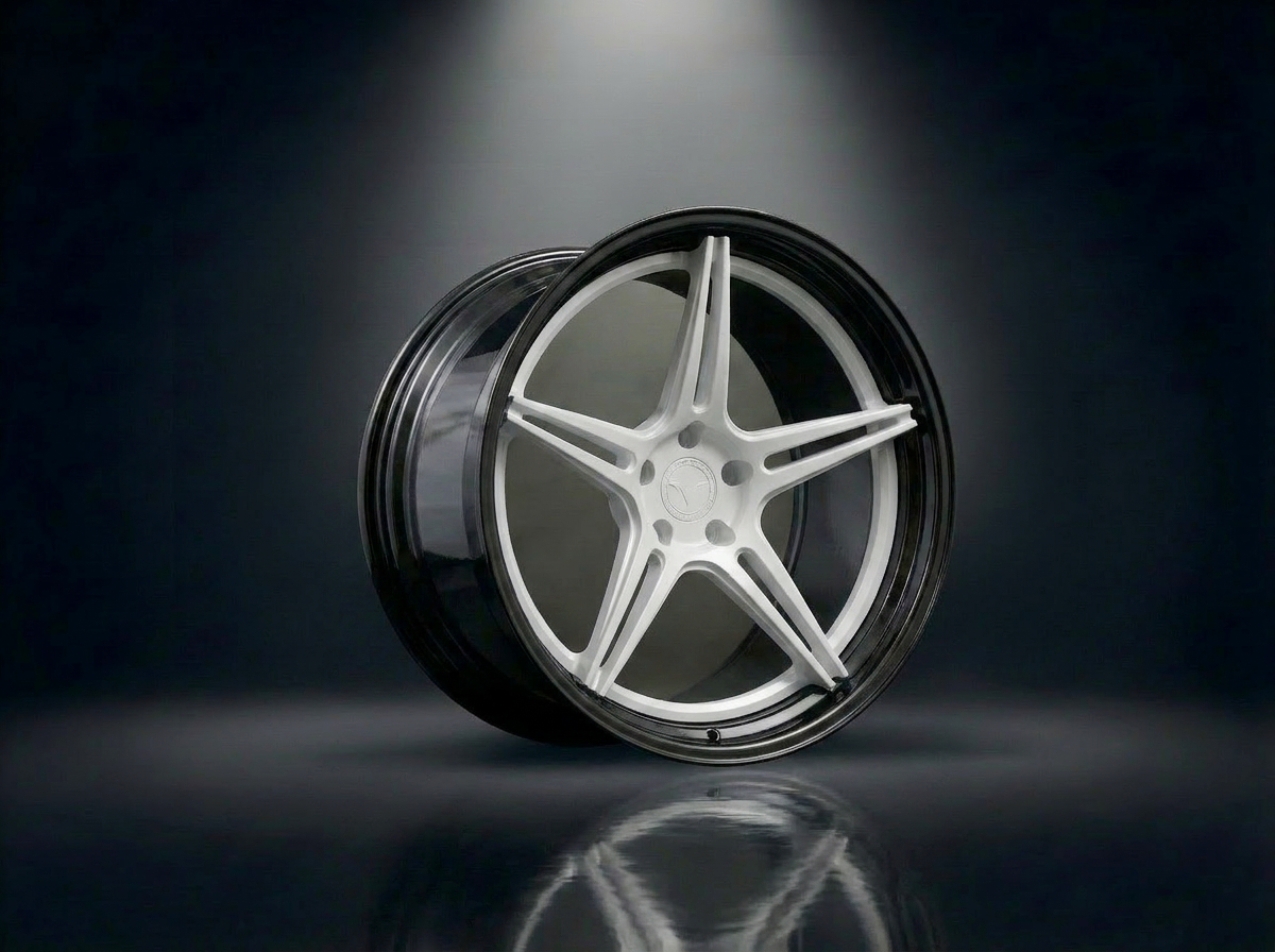 MONERO 10NE - IX forged wheel — Gloss White / Satin Black Lip finish