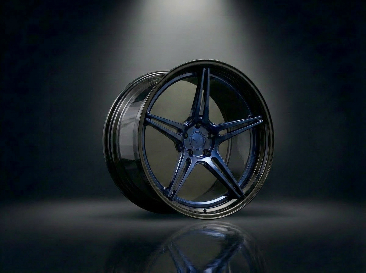 MONERO 10NE - IX forged wheel — Deep Navy / Polished Lip finish
