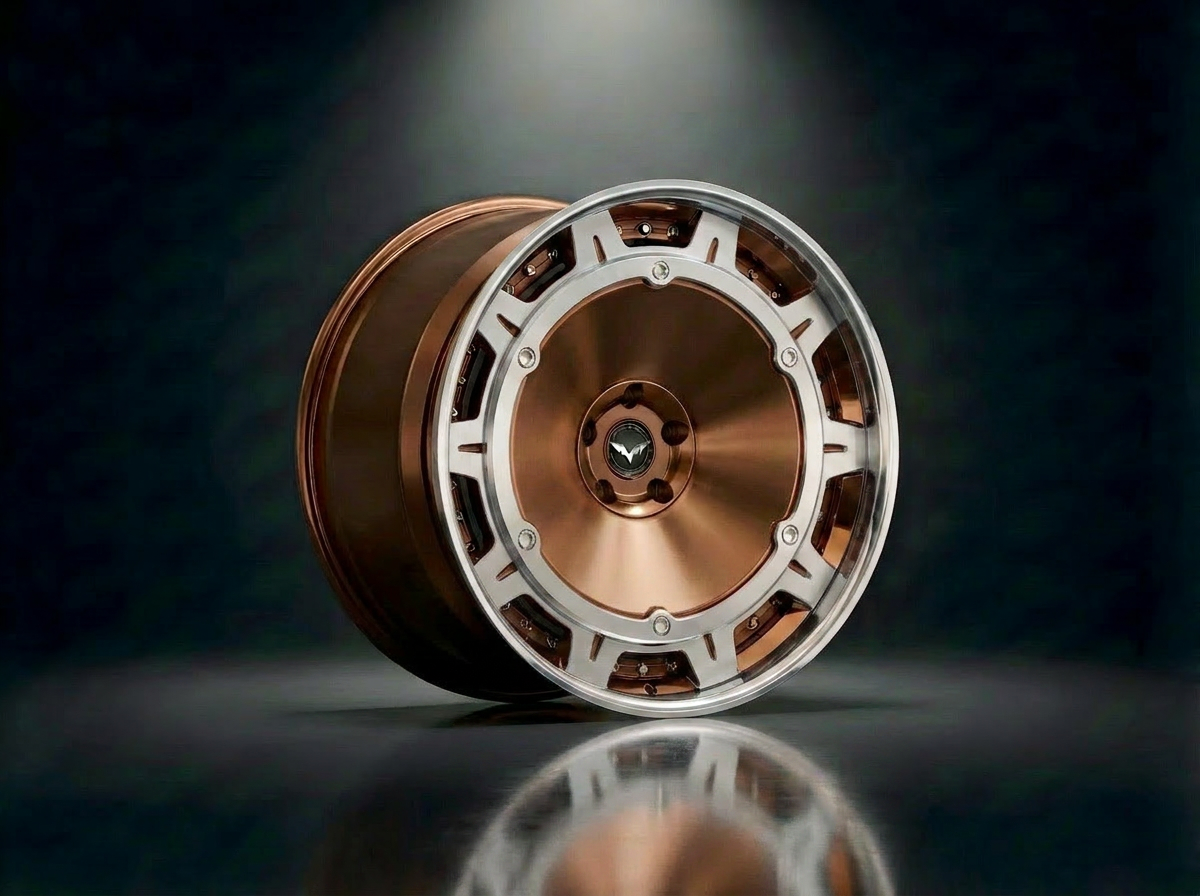 MONERO E1GHT - XVII forged wheel — Rose Bronze / Polished Lip finish