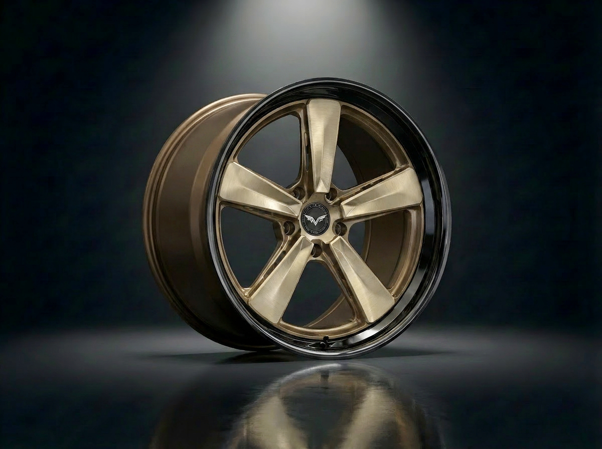 MONERO 10NE - IV forged wheel — Brushed Champagne / Gloss Black finish