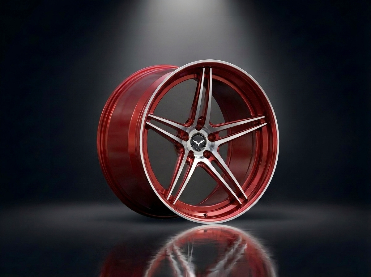 MONERO 10NE - XV forged wheel — Candy Red / Machined Face finish