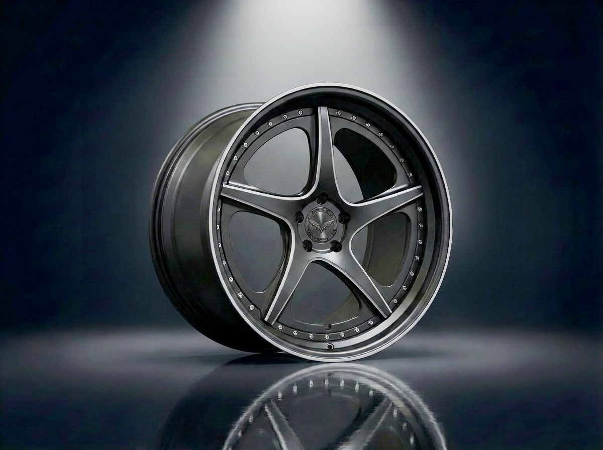 MONERO 10NE - V forged wheel — Gunmetal Satin / Polished Lip finish