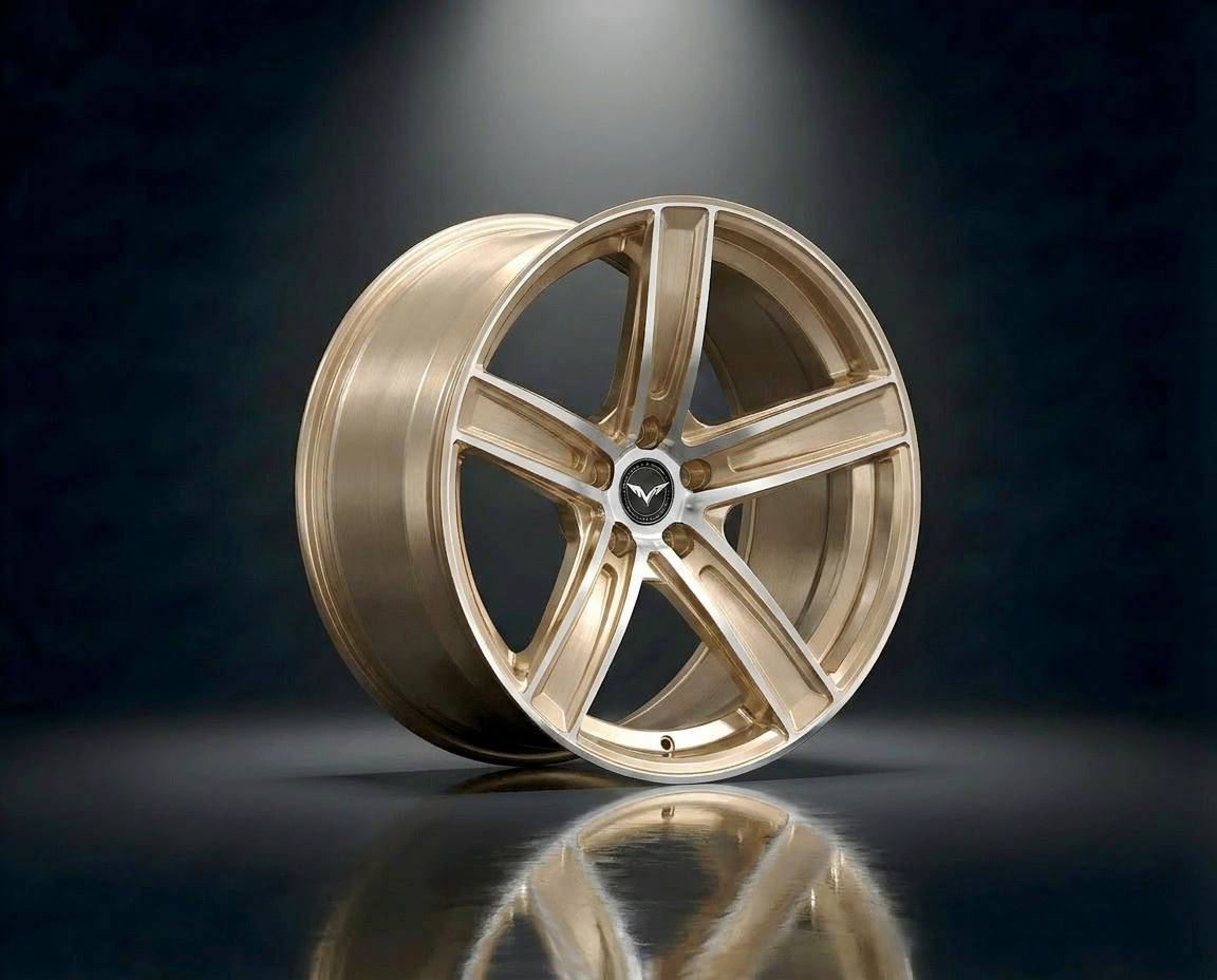 MONERO 10NE - X forged wheel — Brushed Gold / Machined Face finish