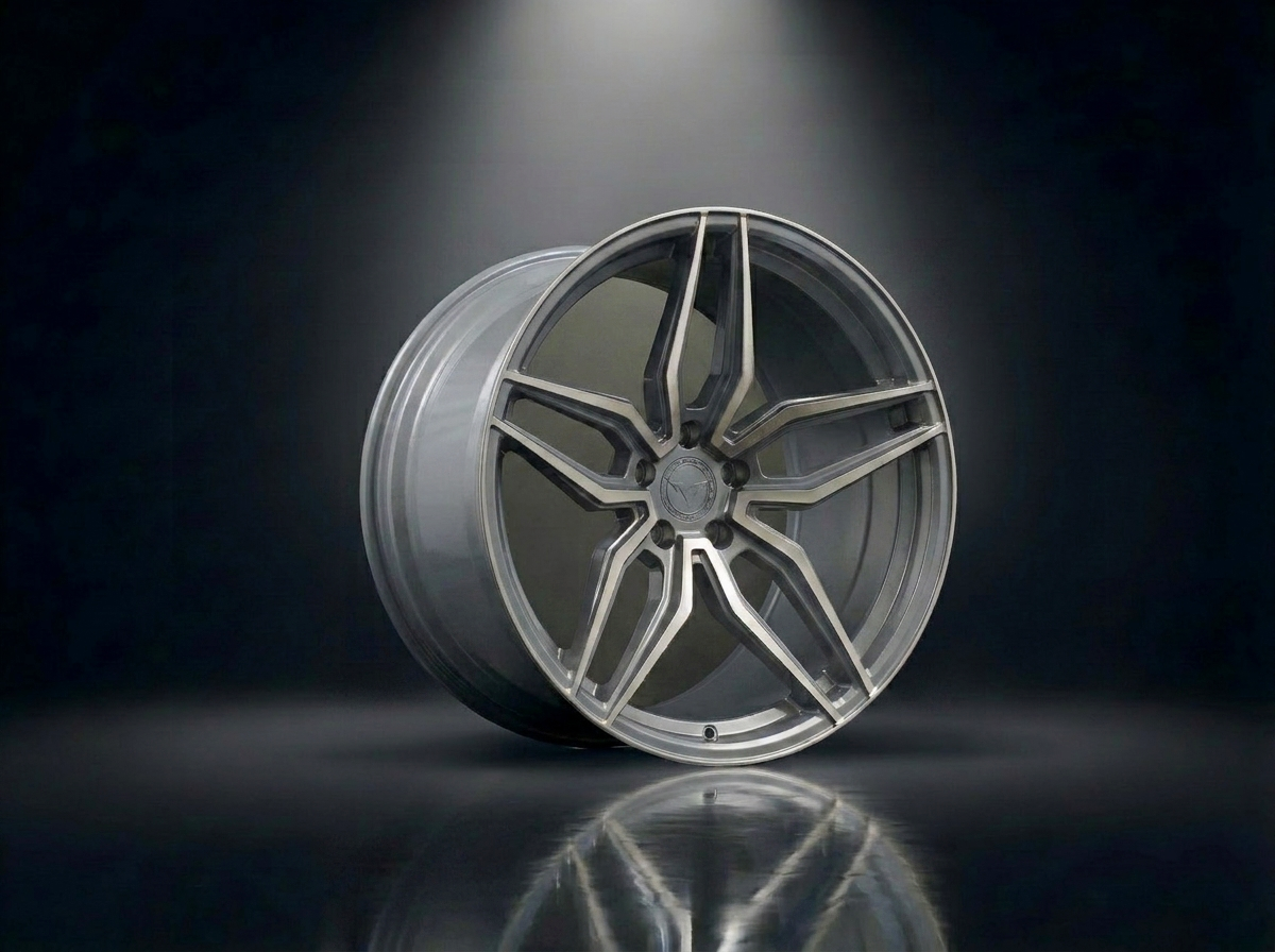 MONERO 10NE - XI forged wheel — Brushed Titanium / Mirror Lip finish