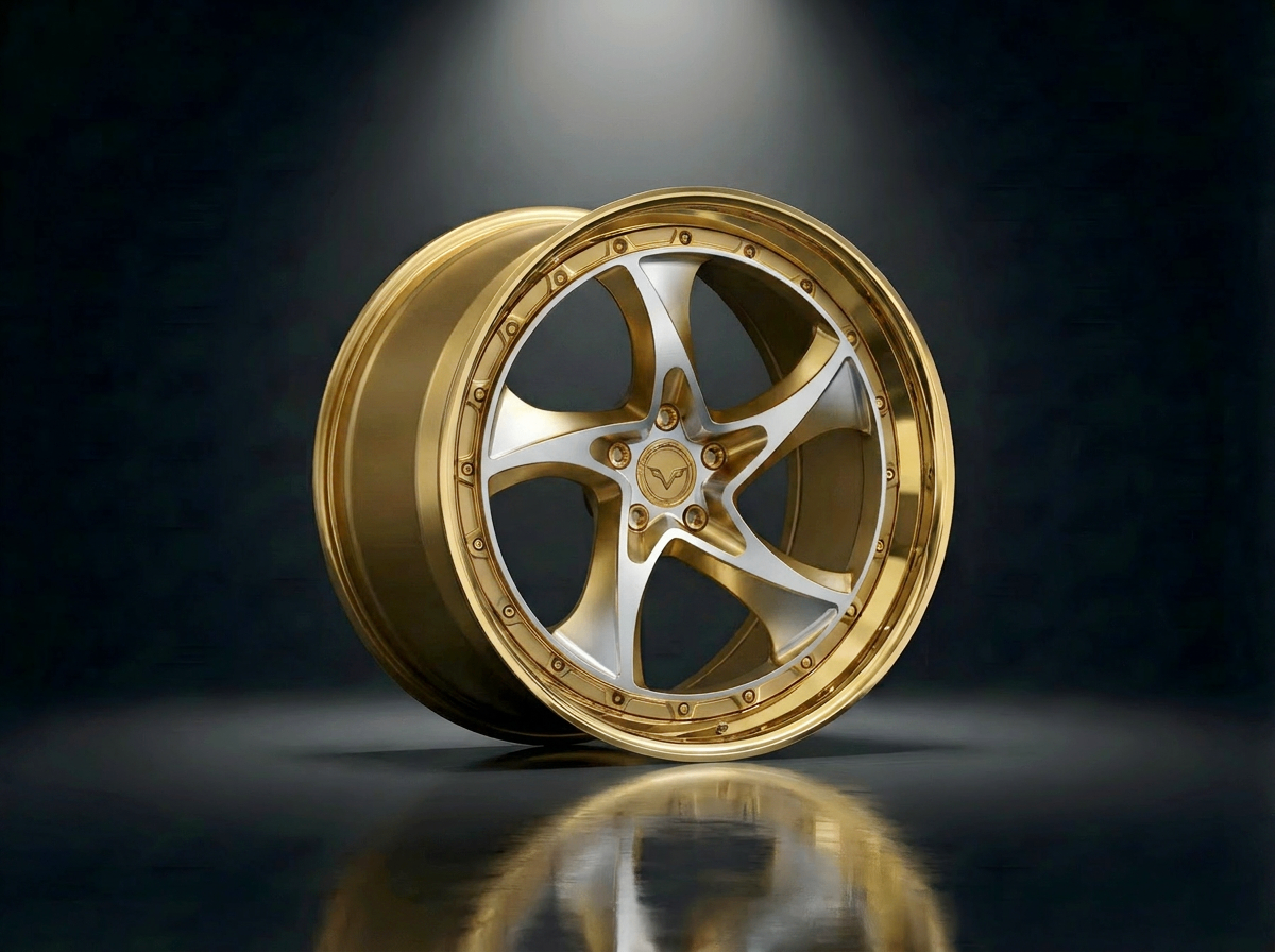 MONERO 10NE - XII forged wheel — Brushed Gold / Mirror Lip finish