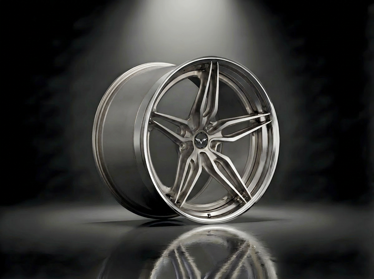 MONERO 10NE - VIII forged wheel — Bright Brushed Silver / Mirror Lip finish