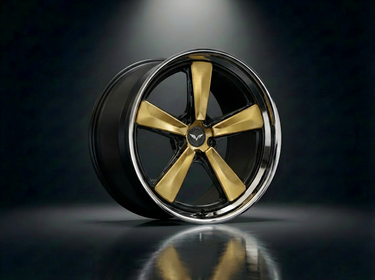 MONERO 10NE - IV forged wheel — Satin Gold / Gloss Black finish