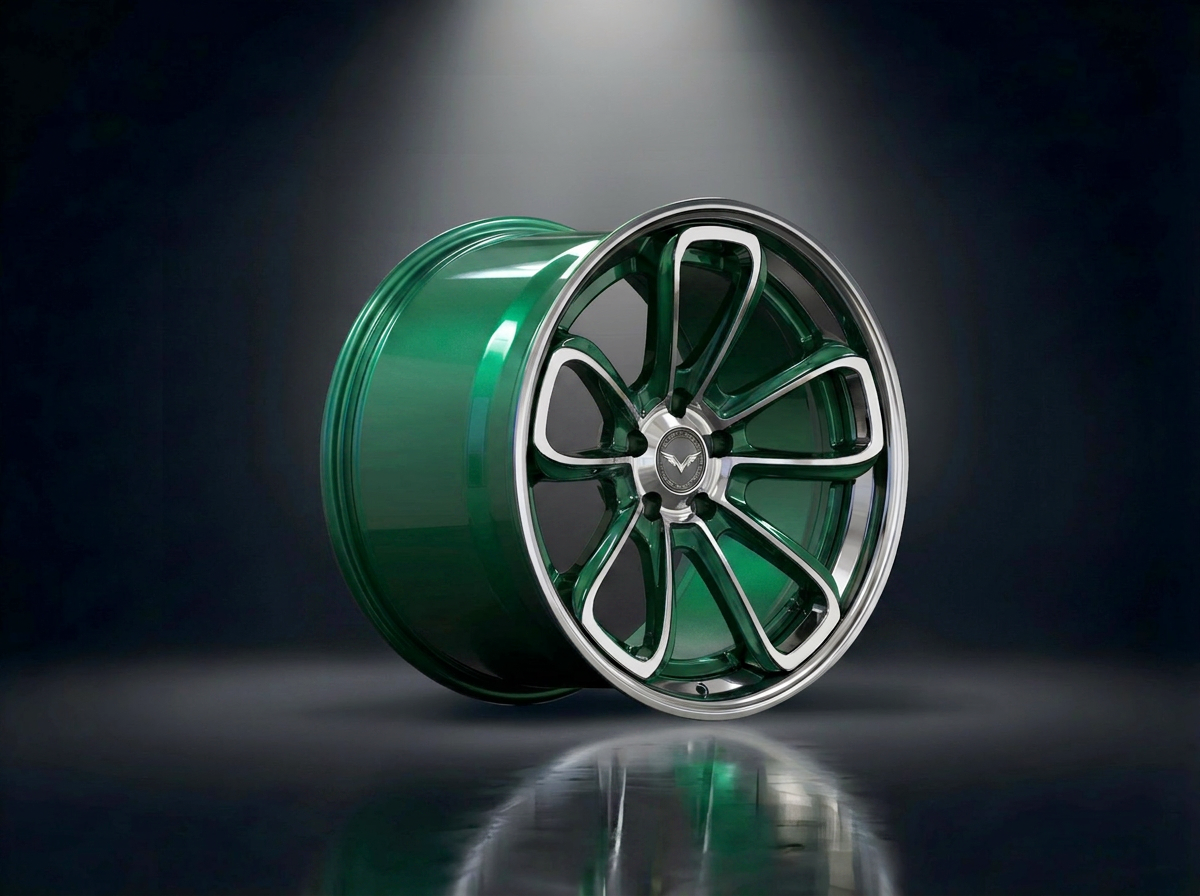 MONERO 2TW0 - I forged wheel — British Racing Green / Polished Lip finish