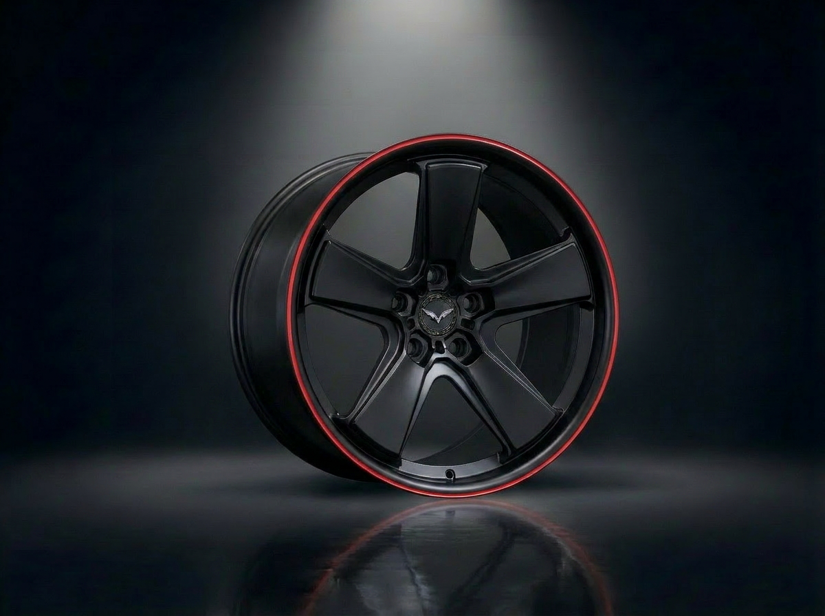 MONERO 10NE - III forged wheel — Black / Red Accent finish