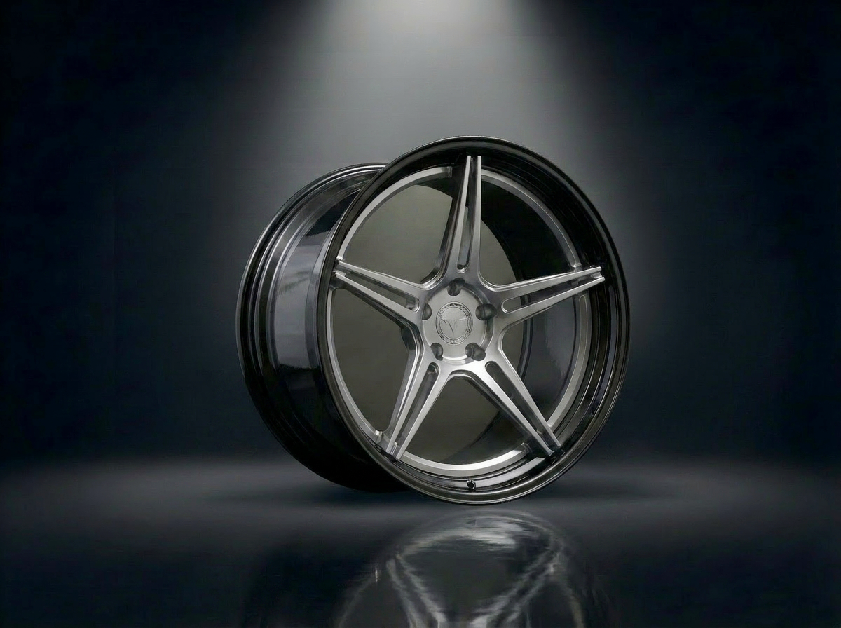 MONERO 10NE - IX forged wheel — Bright Silver / Satin Black Lip finish