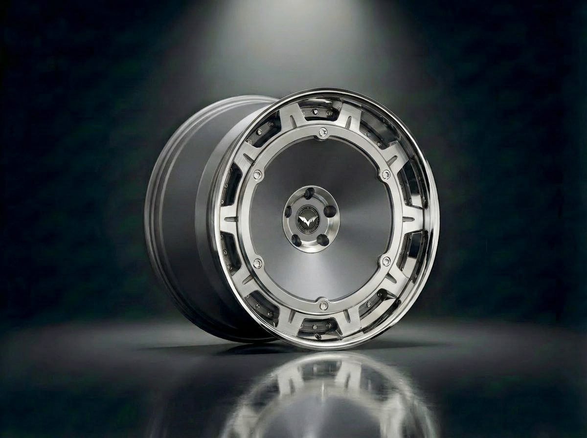 MONERO E1GHT - XVII forged wheel — Bright Brushed Silver / Mirror Lip finish
