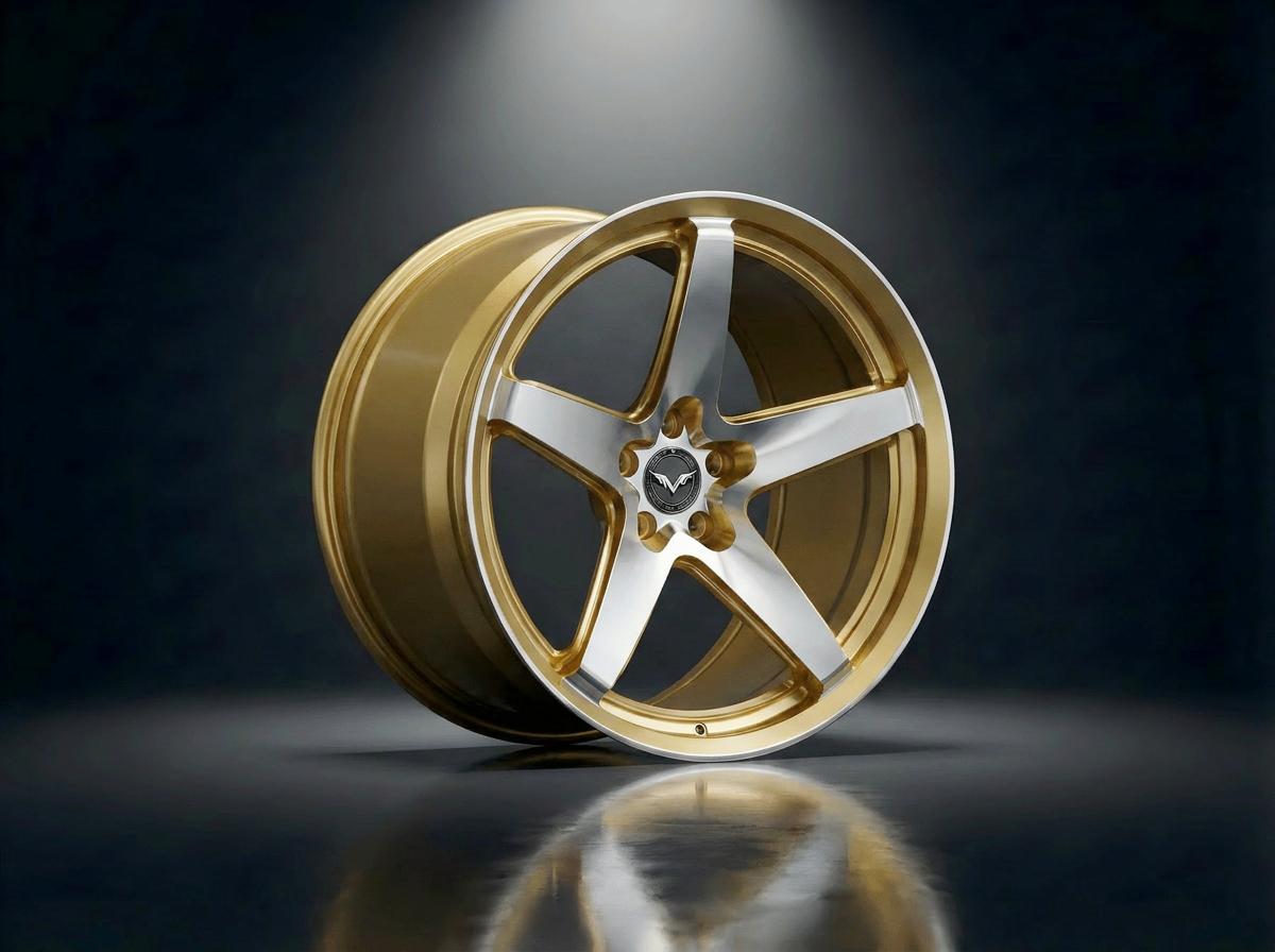MONERO 10NE - XIV forged wheel — Brushed Gold / Bright Face finish