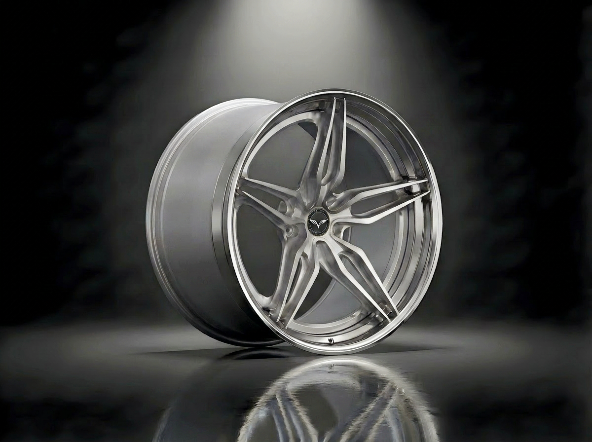 MONERO 10NE - VIII forged wheel — Brushed Silver / Mirror Lip finish