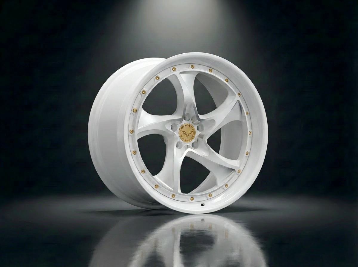 MONERO 10NE - XII forged wheel — Gloss White / Gold Hardware finish